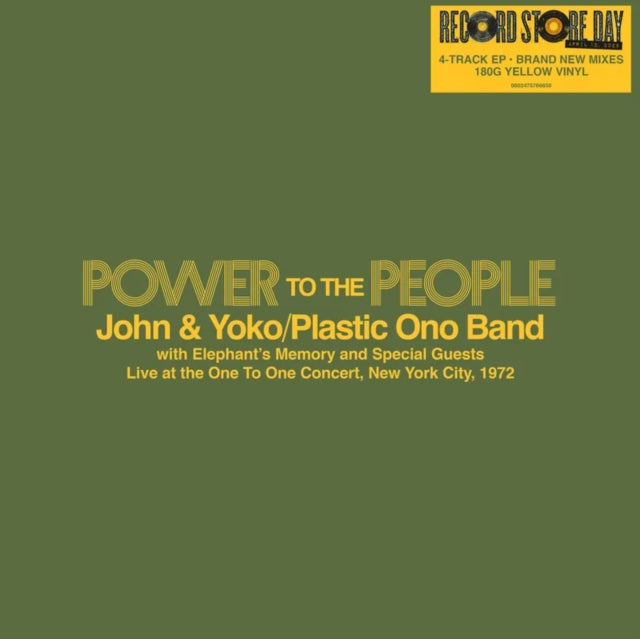 John Lennon & Yoko Ono Plastic Ono Band Elephant's Memory - Power To The People LP