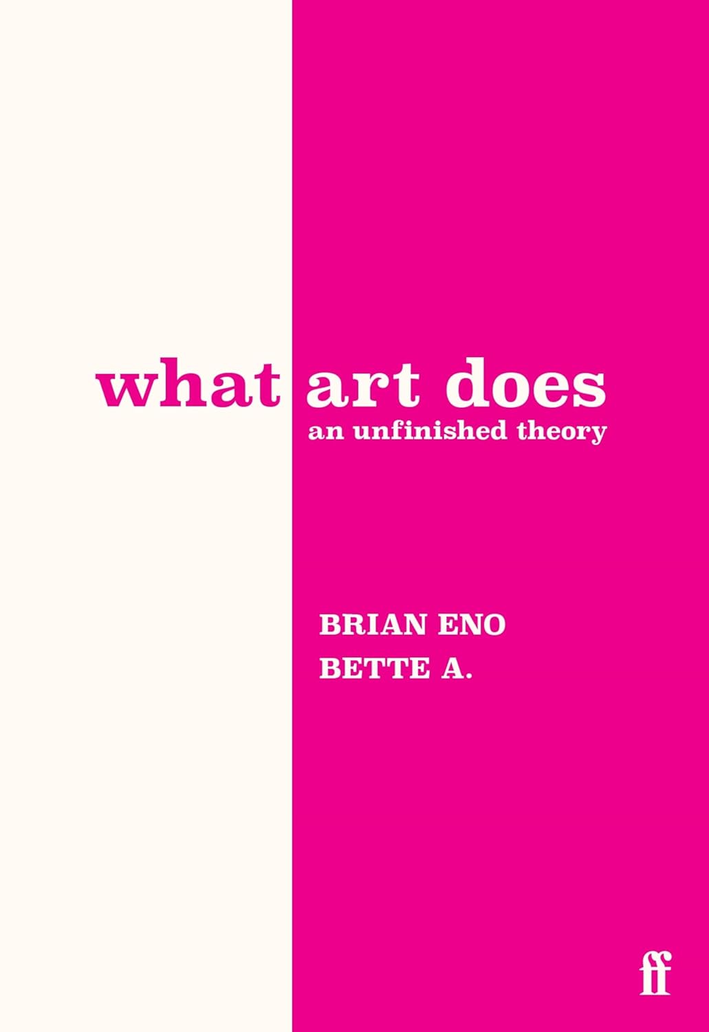 Brian Eno & Bette A. - What Art Does: An Unfinished History